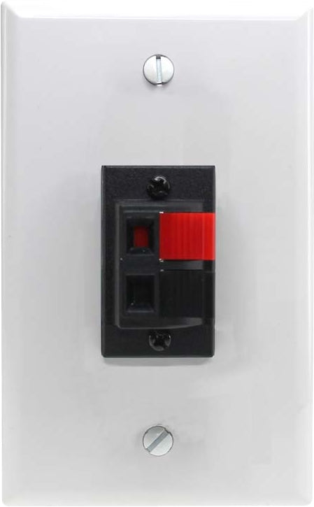 07-6072-52 Plastic Wall Plate with 2*Speaker Terminal Spring Clip