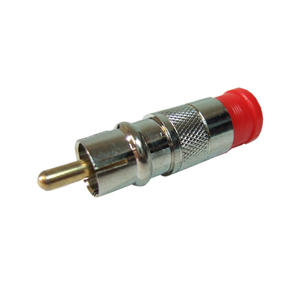 15-6012-6RD RG6 RCA Male Snap-on (Red)