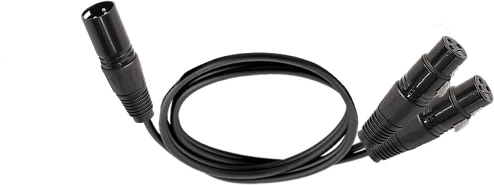 16-7234-05 XLR Male to 2 XLR Female Cable 5FT
