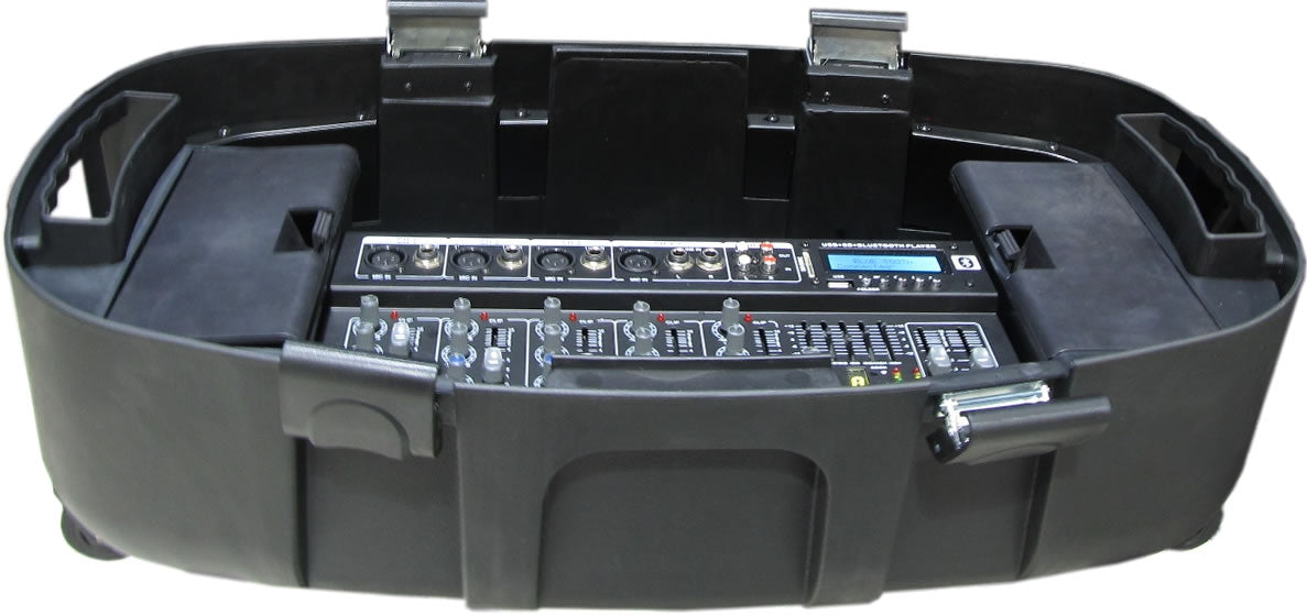 87-43101B Professional Active DJ Mixer Kit with Built-in MP3 Player & 2*Monitor Speaker