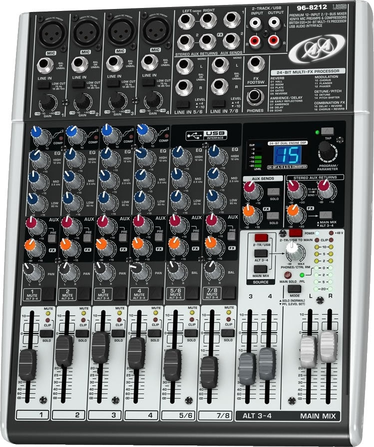 96-8212 12 Channels Premium USB Audio Mixer