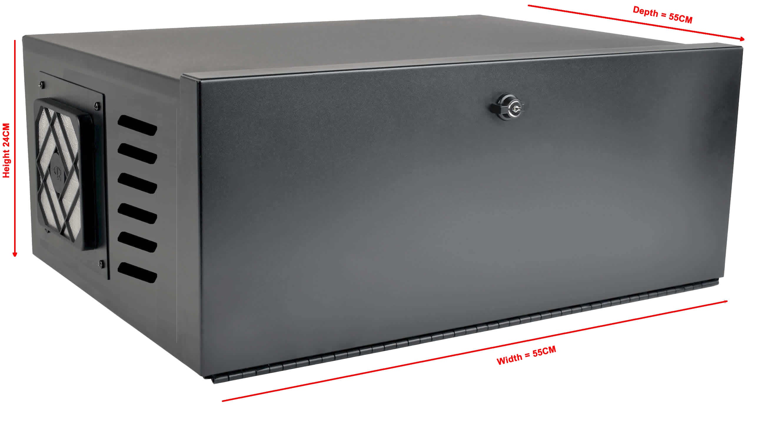 07-6601-55 19" Security Lock Box for NVRs & DVRs - 55cm Depth