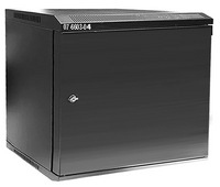 07-6602-06 6U 25cm(10 inch) Depth Compact Wall Mount Network Cabinet - Locking Metal Door