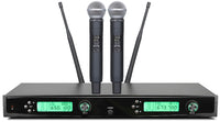 96-0258 Wireless Mircophone System With 2 Handheld