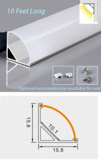 97-71616 LED STRIP CORNER ALUMINUM CHANNEL 16*16MM 10FT