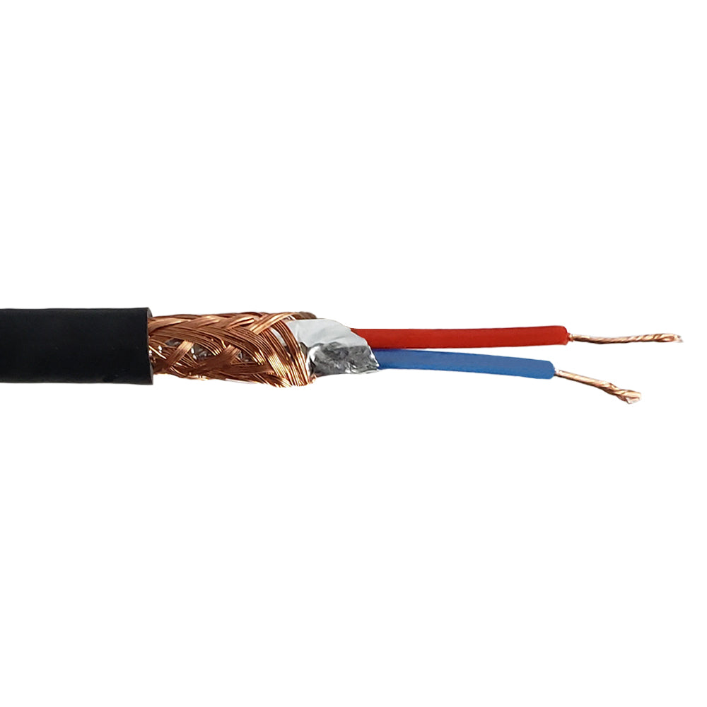 1000ft 2C Audio Bulk Cable - 24AWG Stranded 90% Braid, 100% Foil FT4