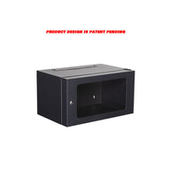 07-6602-02C 2U 36.20cm (14.25in) DEPTH WALL MOUNTABLE SECURITY LOCK BOX - GLASS DOOR