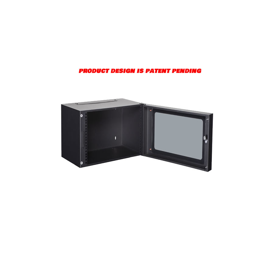 07-6602-02C 2U 36.20cm (14.25in) DEPTH WALL MOUNTABLE SECURITY LOCK BOX - GLASS DOOR