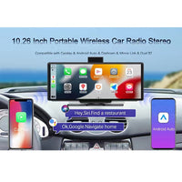 10" Console Dash Camera with Wireless Carplay Android Auto