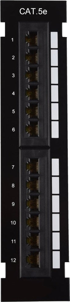 07-6011-12V 12 Port Vertical UTP CAT5e Mini Network Patch Panel