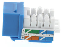 07-6024BL CAT5 Toolless Keystone Jack - Blue