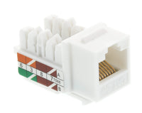 07-6024WH CAT5 Toolless Keystone Jack - White