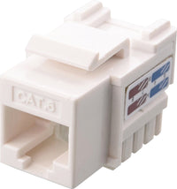 07-6026WH CAT6 Punch Keystone Jack - White