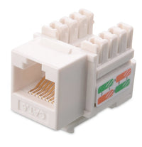 07-6026WH CAT6 Punch Keystone Jack - White