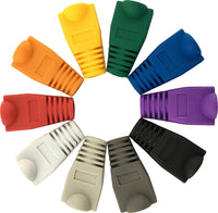 07-6041 RJ45 PVC Boot - White, Blue, Black & Orange