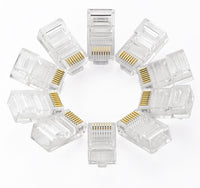 07-6045 RJ45 8P8C Connector for CAT5, CAT6 - 100 PCs