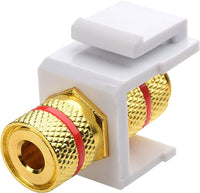 07-6055 Banana Binding Post Keystone Jack - Red & Black