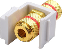 07-6055 Banana Binding Post Keystone Jack - Red & Black