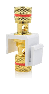 07-6055 Banana Binding Post Keystone Jack - Red & Black