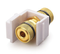 07-6055 Banana Binding Post Keystone Jack - Red & Black