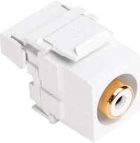 07-6057-01WH RCA Punch Down Keystone Jack - White