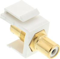 07-6057WH RCA Keystone Jack - White