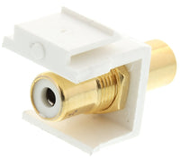 07-6057WH RCA Keystone Jack - White