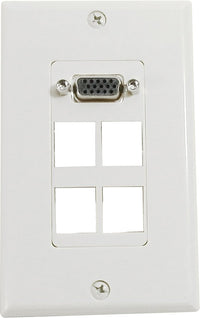 07-6071-04 4-Port Keystone Wallplate with VGA
