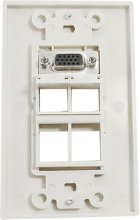 07-6071-04 4-Port Keystone Wallplate with VGA