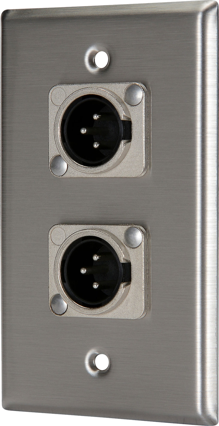07-6072-02 Stainless Steel Wall Plate with 2*XLR Male