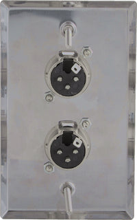 07-6072-02 Stainless Steel Wall Plate with 2*XLR Male