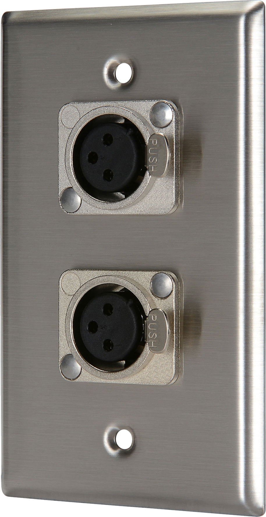 07-6072-22 Stainless Steel Wall Plate with 2*XLR Female