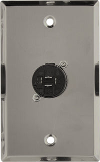 07-6072-26 Stainless Steel Wall Plate with 1*Speakon Female