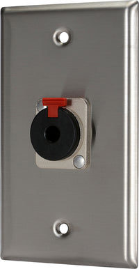 07-6072-28 Stainless Steel Wall Plate with 1*1/4 Inch TRS Stereo Female