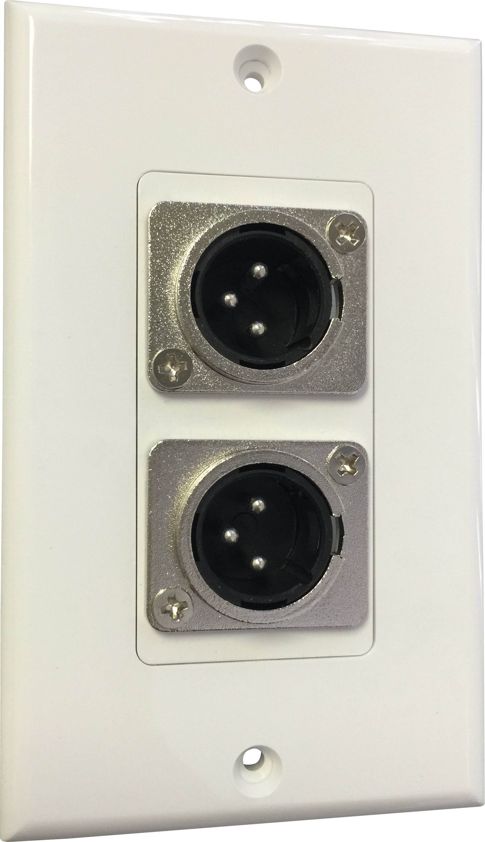07-6072-32 Plastic Wall Plate with 2*XLR Male