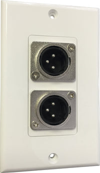 07-6072-32 Plastic Wall Plate with 2*XLR Male