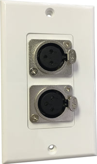 07-6072-42 Plastic Wall Plate with 2*XLR Female