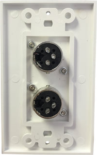 07-6072-42 Plastic Wall Plate with 2*XLR Female