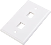 07-6073-02 2-Port Low Profile Keystone Wall Plate
