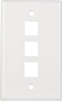07-6073-03 3-Port Low Profile Keystone Wall Plate