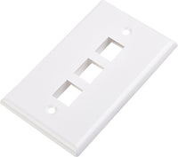 07-6073-03 3-Port Low Profile Keystone Wall Plate