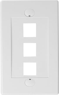 07-6074-03 3-Port Keystone Wall Plate