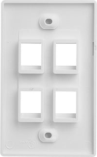 07-6074-04 4-Port Keystone Wall Plate