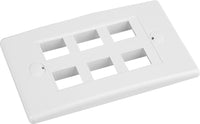 07-6074-06 6-Port Keystone Wall Plate