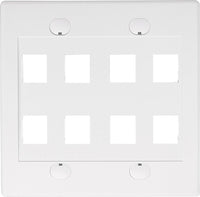 07-6075-04 8-Port Keystone Wall Plate