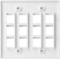 07-6075-06 12-Port Keystone Wall Plate