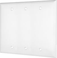 07-6085-03 3-Gang Blank Face Plate