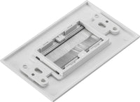 07-6086-01WH 1-Gang Brush Cable Pass Through Decorative Wall Plate - White