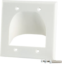 07-6088-02 2-Gang Reversible Bulk Cable Wall Plate