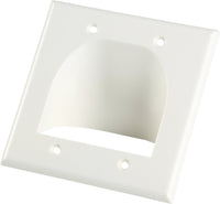 07-6088-02 2-Gang Reversible Bulk Cable Wall Plate